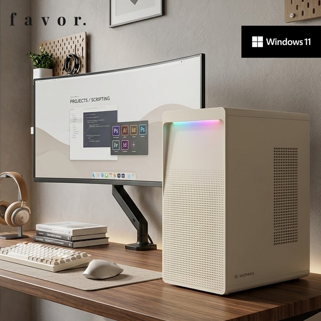 페이버 달고나 가정용 사무용컴퓨터 업무용PC 주식용 바로사용 셋업, WIN11 Home, 500GB, 8GB, 라데온 VEGA8, [AMD] 라이젠5 세잔 5600G