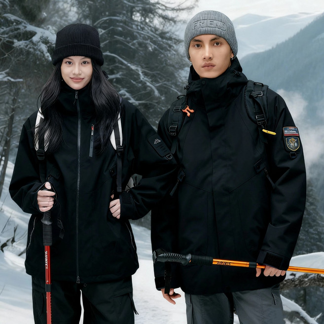 커플 아웃도어 바람막이 보온 등산복 트레킹 캠핑 방수 아웃도어 캐주얼 재킷 남녀 공용 보온 점퍼