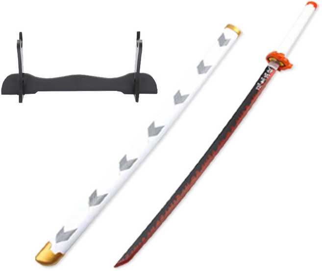 코스프레 검 일륜도 칼 목검 42종 75cm 104cm 거치대 포함, 14_렌코 쿄쥬A L-104cm KAL-L14, 1개