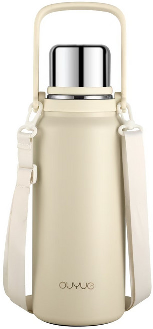 316 국산 스텐 보온병 원터치 보온병 대용량 1500ml, 1개, 흰색