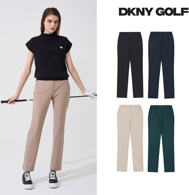 DKNY 골프 여성 트리코트 우븐 팬츠 2종