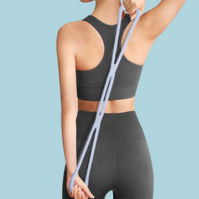 전신 스트레칭 8자 헬스 튜빙밴드(블루) 어깨스트레칭 고무밴드운동 8자튜빙밴드 스트레칭밴드 등펴기 간편한운동 홈트족 헬스밴드 스트레칭기구, 1개