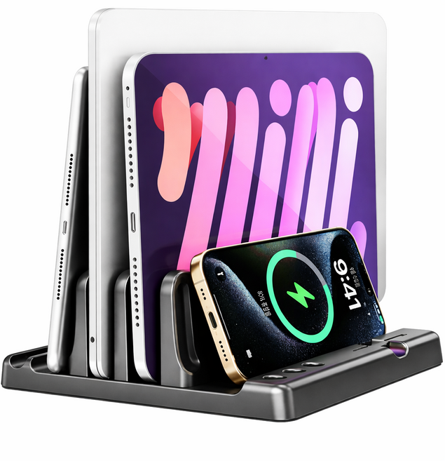 플론다 스크래치방지 4in1 클램쉘 노트북 거치대, 1개, 블랙