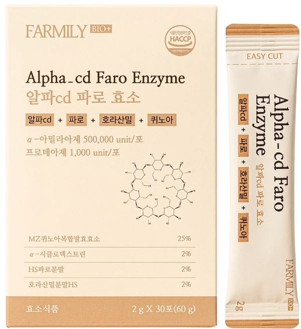 팜밀리 알파로 효소 알파cd 파로 지흡효소, 1개, 30회분 - 쿠팡