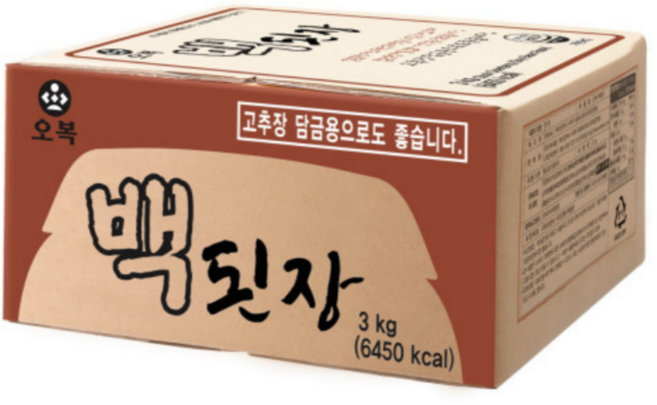 오복 일식백된장3kgx1개, 1개, 3kg