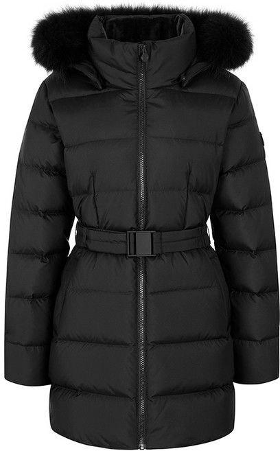 밀레 날씬해보이면서 따뜻한 거위털 폭스퍼 여성패딩