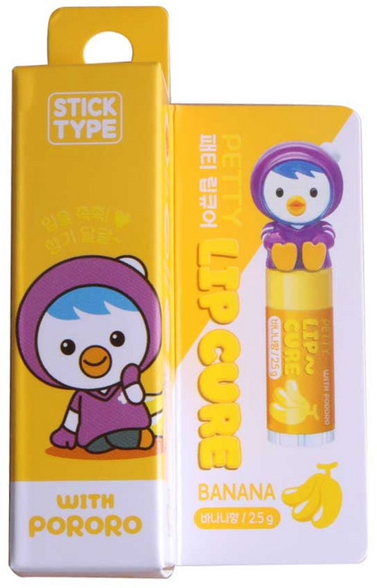 패티 립큐어 PETTY LIP CURE 2.5g 바나나향, 10개
