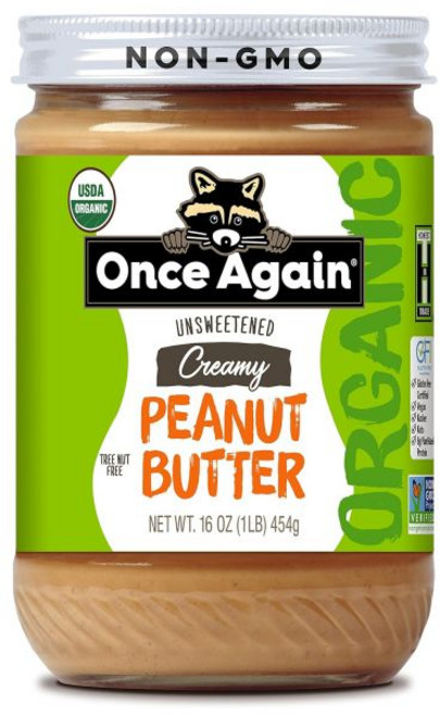 Once Again 크리미 피넛 땅콩 버터 453g 무가당 글루텐 프리, 1개