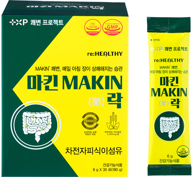 메이킹 xp 마킨 유쾌 상쾌 통쾌 장건강 클리어 쾌변 식이섬유 푸른 다량 함유, 1박스, 30회분