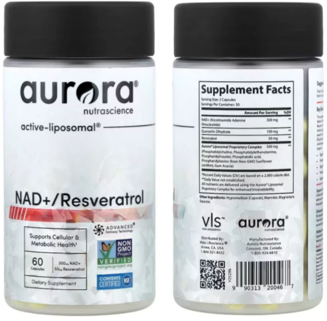 리포좀 공법 고흡수 NAD+ 플러스 레스베라트롤 복합체, 2개, 60정 - 쿠팡