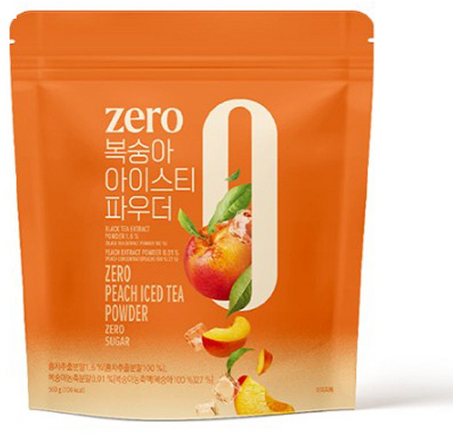 네이쳐티 제로 복숭아 아이스티 파우더 500g, 1개입, 20개