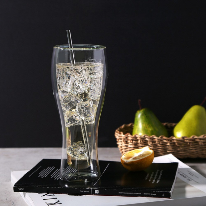 까사무띠 내열 이중유리컵 비어 480ml 2p, 1세트