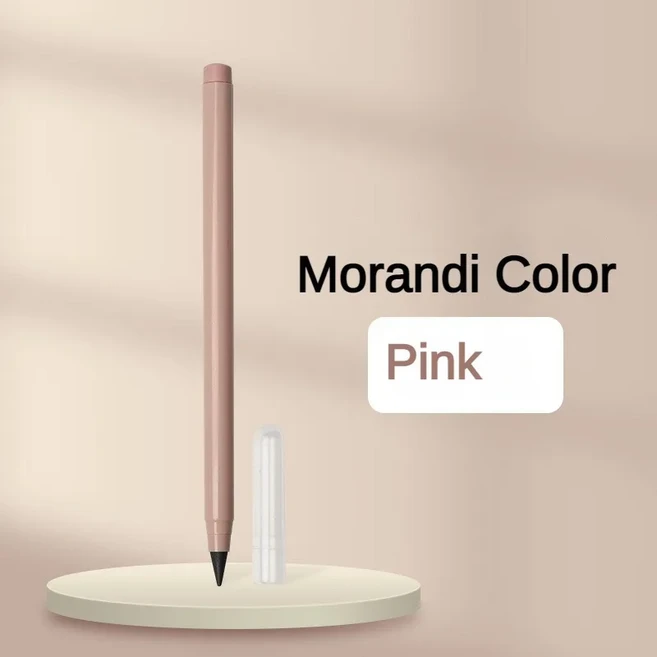 지우개가있는 인피니티 연필 Kawaii 무제한 쓰기 영원한 연필 및 선물 미술 용품 ​​사무실 학교 문구, 03 1 PC Morandi Pink