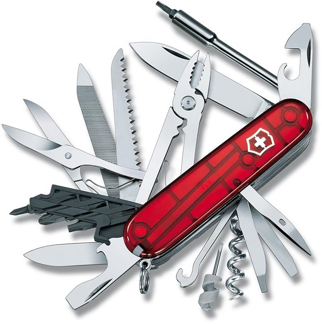 VICTORINOX (빅토리녹스 사이버툴 L 스위스 군용칼 다기능 칼 DIY 정밀드라이버세트 PC 분해 공구 세트 39기능을 탑재한 스위스제 멀티툴 1.7775.T, 1개