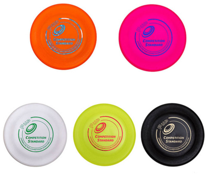 하이퍼플라이트 애견원반 CS PUP 스탠다드 강아지 디스크 7인치 원반, 옐로우, 5개