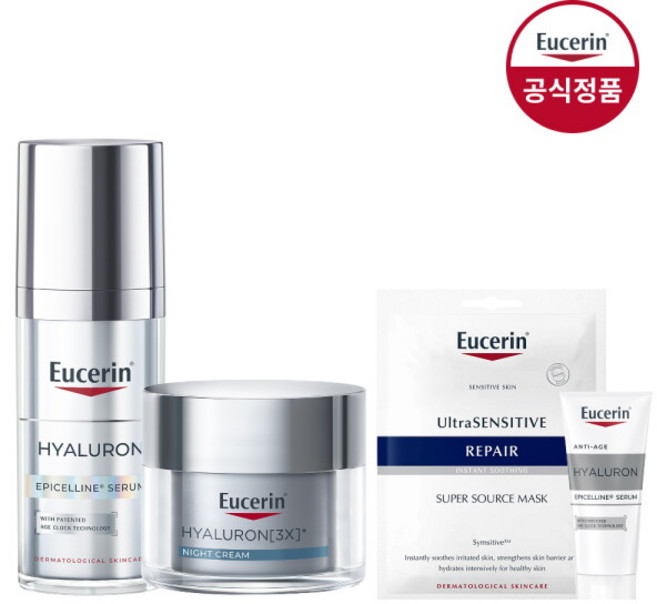[유세린] 하이알루론 에피셀린 세럼 30ml + 하이알루론 3X 나이트크림 50ml [증]에피셀린7ml+마스크팩1매, 1개, 80ml