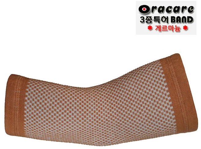 Oracare 건강 게르마늄 에너지 패치파스 팔꿈치아대 보호대, 게르마늄(기력) 팔꿈치아대 보호대 L, 1개 - 쿠팡