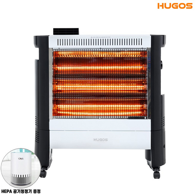 2in1 원적외선 3단 카본히터 리모컨 4구 하이라이트 전기히터 전기난로 난방기 스토브, 1.휴고스 AT-3000C 3kw 카본히터(온풍)