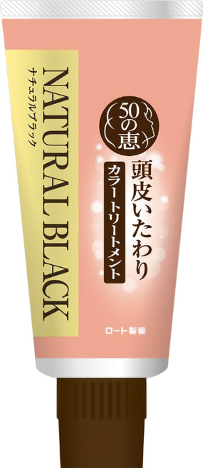 樂敦 ROHTO 50惠 頭皮養護染髮護髮膏 自然黑 (每週護理), 1個