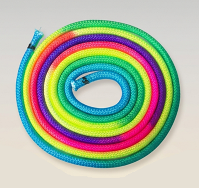 NISPO 니스포 리듬체조줄 리듬체조로프 3미터 레인보우 7색 그라데이션, 1개