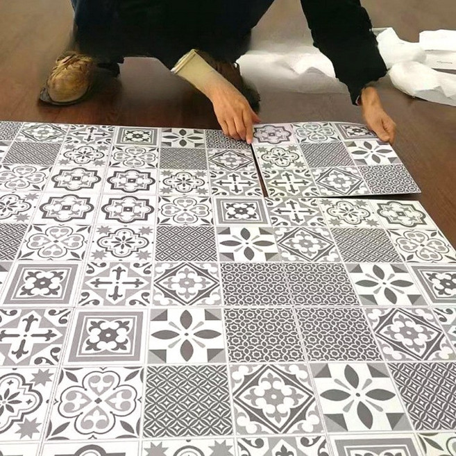 샤인홈리빙 스티커 데코타일 현관 주방 세탁실 베란다 셀프 붙이는 바닥타일 인테리어, 1개, #2 그라나다10p