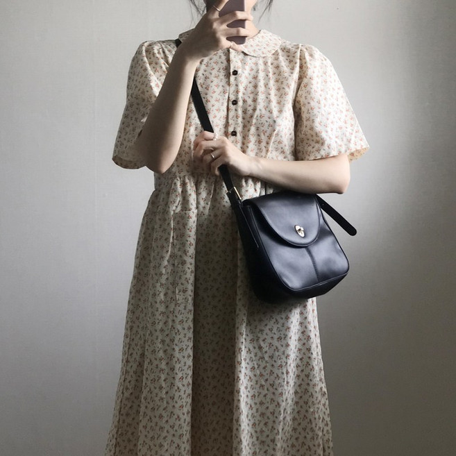 데일리 클래식 버클 숄더 크로스백 (2color)