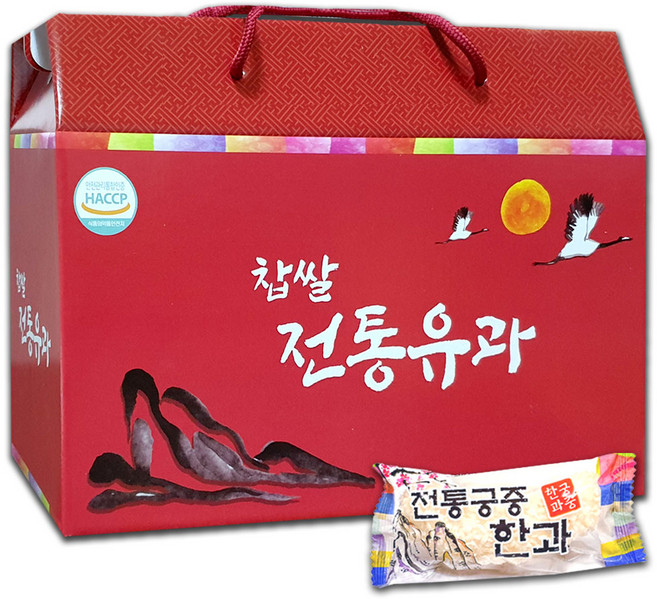 열매마을 찹쌀유과 500g(개별포장) 설선물세트 명절 설날 한과 전통 과자 간식 단체 선물 부모님 어르신 답례품, 500g, 1개