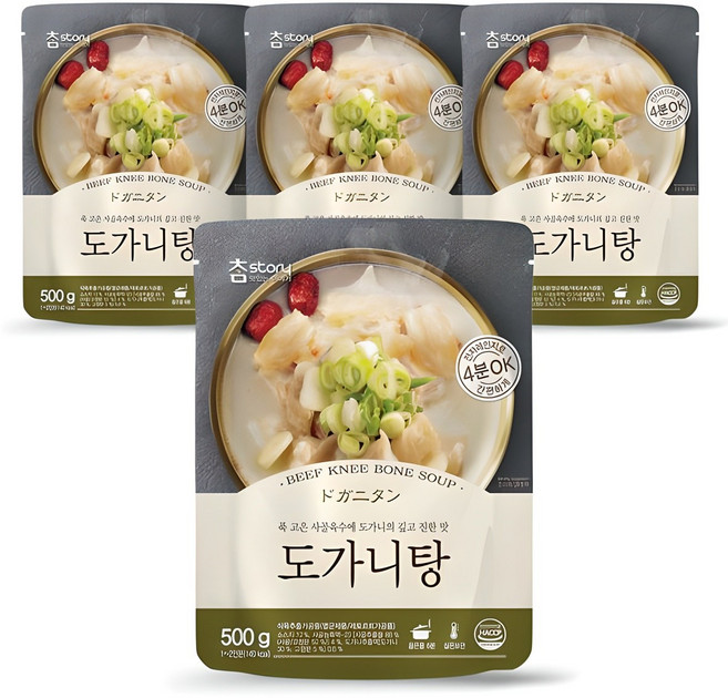 참스토리 도가니탕, 500g, 4개