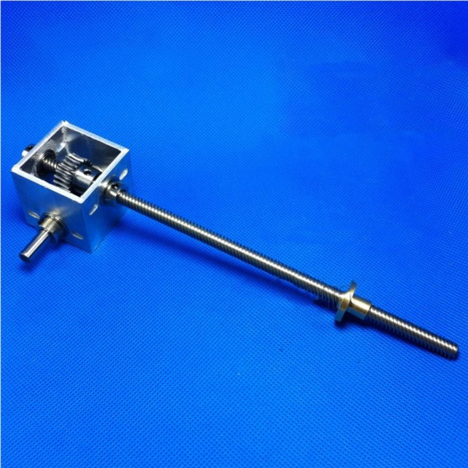 120 T8 스크류 웜기어 감속기 금속 기어박스 감속기 고토크 8mm 샤프트, [03] 300mm