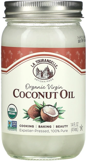 La Tourangelle 유기농 버진 코코넛오일 414ml(14fl oz) 1팩, 1개 - 쿠팡
