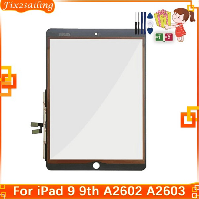 전면 외부 유리 터치 스크린 디지타이저 교체 패널 부품 102 인치 iPad 9 9th A2602 A2603 A2604 A2605 202, 05 Origin White No Key