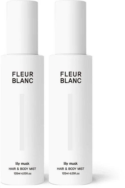 1+1 에이센트 플레르 블랑 헤어 앤 바디미스트 바디스프레이 릴리머스크, 2개, 120ml - 쿠팡