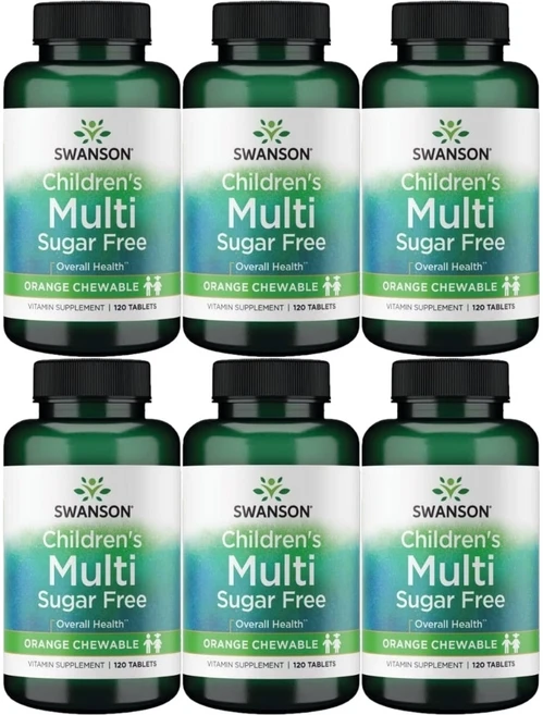 스완슨 어린이 멀티 종합비타민 츄어블, 6팩, 120정 - 쿠팡