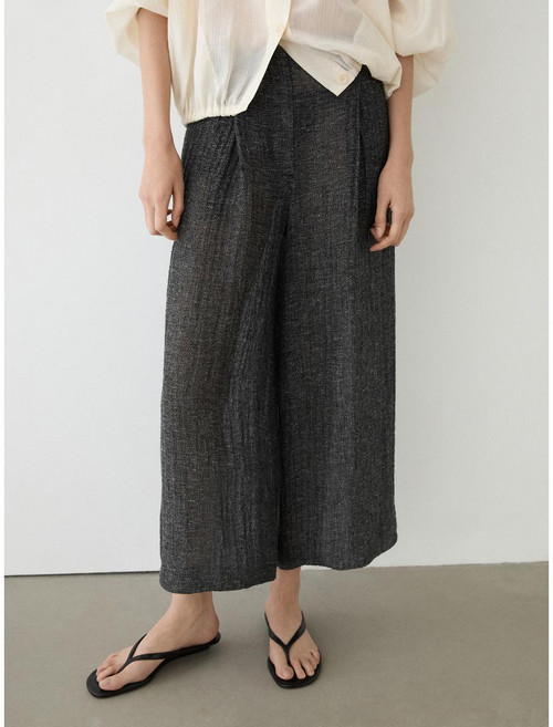 마시모두띠 린넨 멜란지 핀턱 팬츠 05068697802 3124929