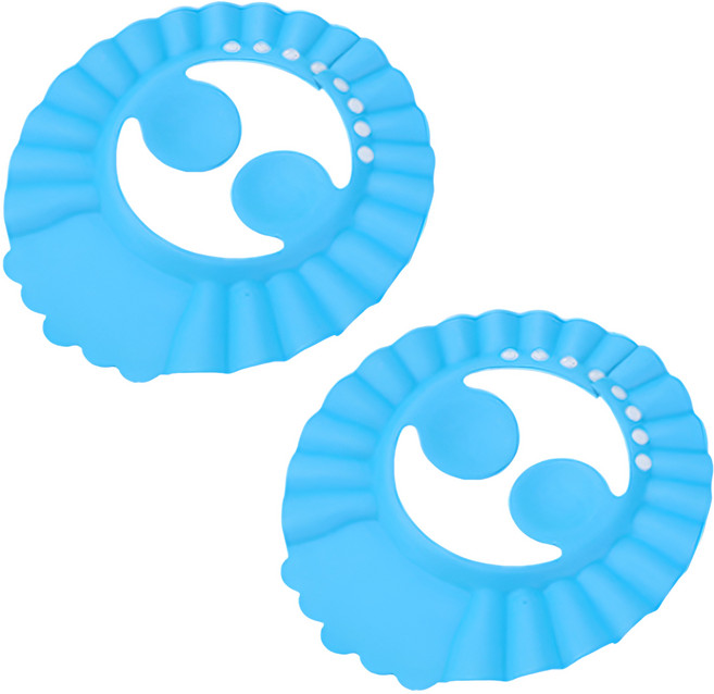 땅떼아 샴푸캡 귀마개 샤워캡 샴푸모자, 블루ee, 2개