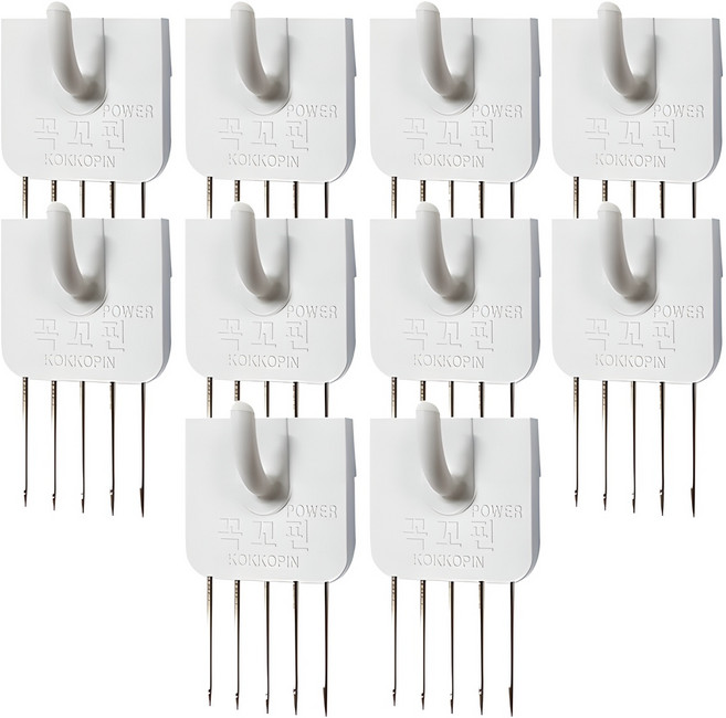 꼭꼬핀 파워 U자형, 화이트, 10개