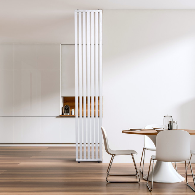 우드톡 24mm 간격 좁은 촘촘 스트라이프 공간분리 가벽 파티션, 화이트, 296(기본)