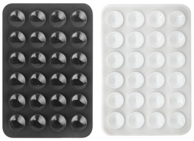 1+1 흡착패드 보조배터리 인플루언서 문어빨판 휴대폰 스마트폰 흡착패드, 화이트+화이트, 1세트