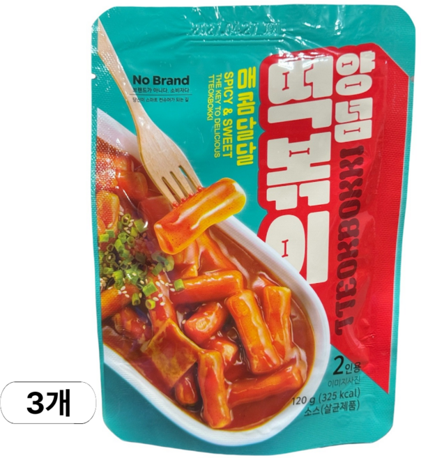 노브랜드 매콤달달 떡볶이양념, 3개, 120g