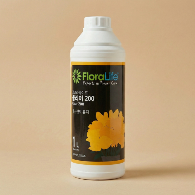 클리어200 꽃 절화 생화 꽃수명연장 꽃신선도유지 생화수명연장, 1개, 1.1L