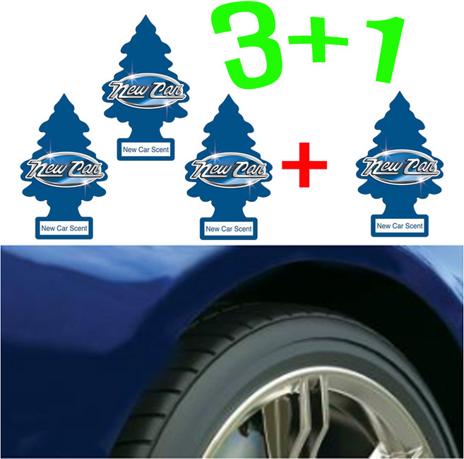 리틀트리 방향제 3+1 총(4 개) 차량용 방향제 총 종이방향제 디퓨져 미국산 옷장 화장실 방향제, 4개