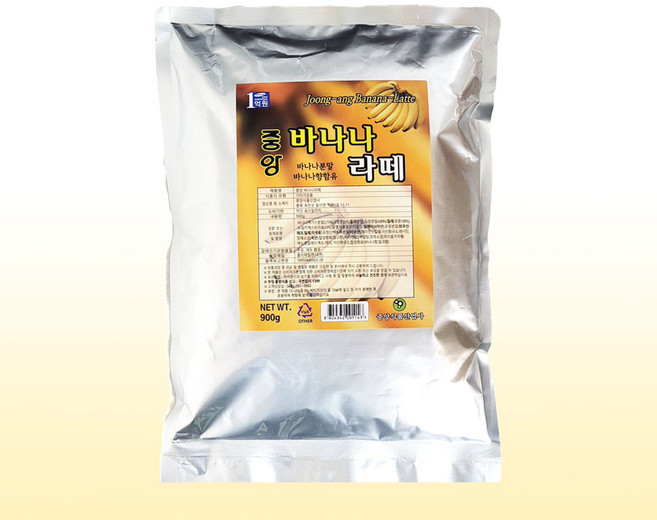 중앙 바나나라떼 900g 자판기 믹스 딸기 분말 파우더, 1개, 1개, 1개입