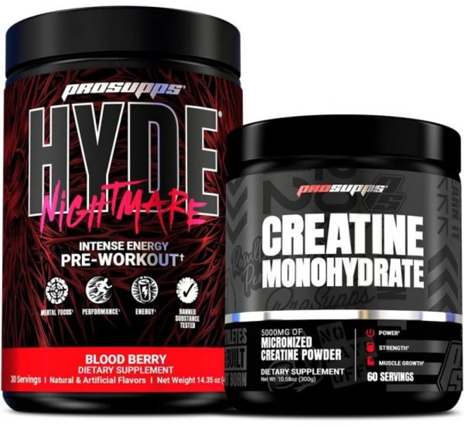 PROSUPPS Hyde Nightmare Intense Energy Pre-Workout Blood Berry and Creatine 300 Bundle, PROSUPPS Hyde Nightmare Intens, 300g, 1개 - 쿠팡