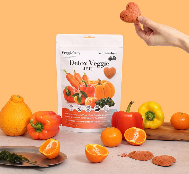 알로키친 베지패티 디톡스 제주 강아지 항산화 면역 화식 사료, 15개, 3g, 혼합맛