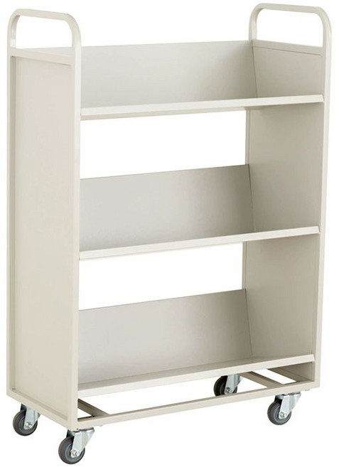 도서관 북트롤리 북트럭 학교 수납 카트 보관함 도서 3단 사다리 무소음 브레이크, 3단 T자형 카트 무소음