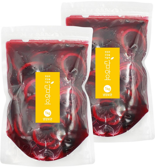 담아요 수제 베리청(정백당), 2개, 1kg