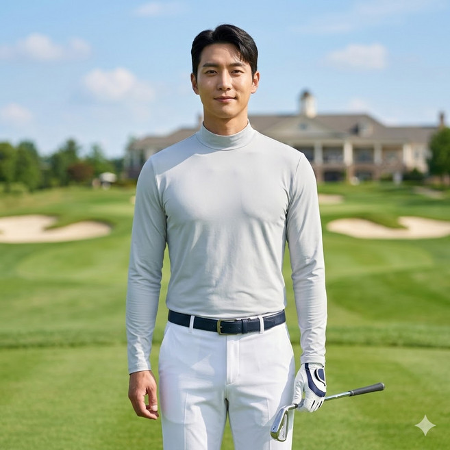 볼빅 남자 여름 골프웨어 냉감 스판 골프 레이어티셔츠