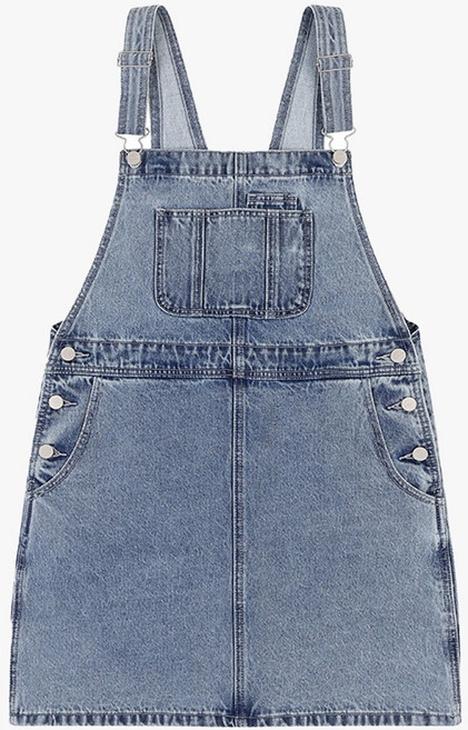 여성) 난스판 바이오스톤 솔트워싱 오버롤 데님 원피스 MB-LB AP1DMB272-LB