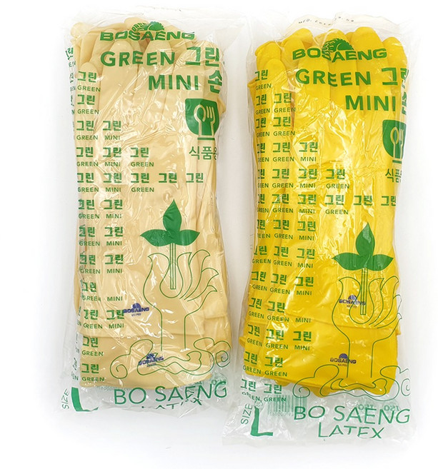 보생 미니 고무장갑 10개입, 대(L), 1개, 아이보리, 대(L)