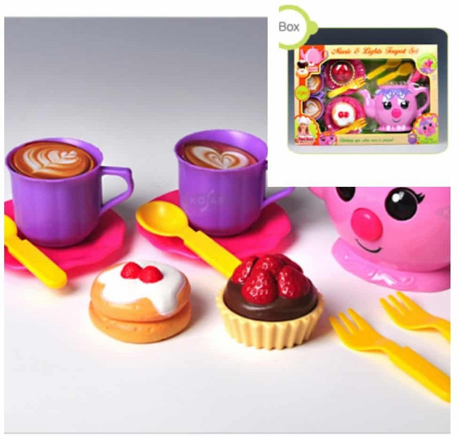 레드박스 뮤직앤라이트 주전자와 찻잔놀이세트 (25627) 어린이집장난감 키즈장난감_ 050613